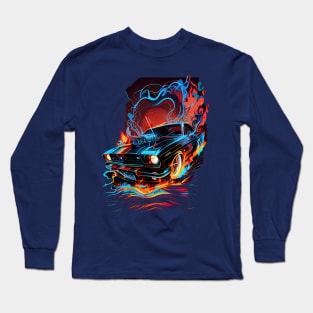 Dodge Charger Daytona - Psychedelic Volcanic Race Long Sleeve T-Shirt